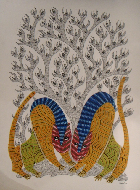 Dhavat Singh, ‘Untitled ’, 2018, Painting, Acrylic & pen and ink paper, Arushi Arts