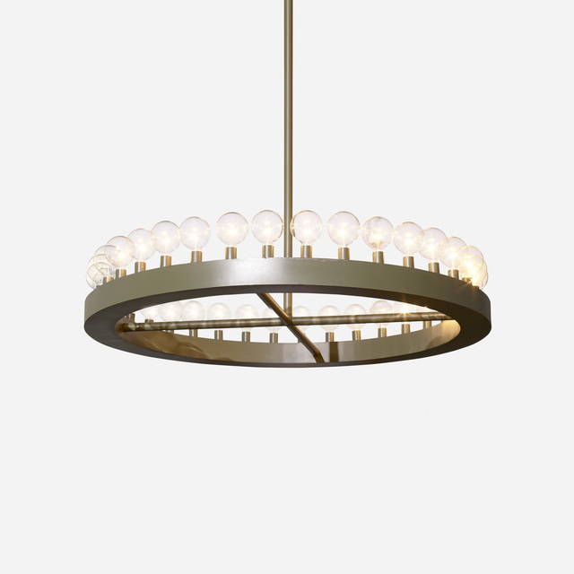 I.M. Pei, ‘chandelier from Kips Bay Plaza, New York’, c. 1963, Design/Decorative Art, Enameled steel, bulbs, Rago/Wright