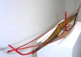 Arden Scott, ‘red’, 1998, Sculpture, Welded steel, wire mesh, and parchment thread, Kathryn Markel Fine Arts