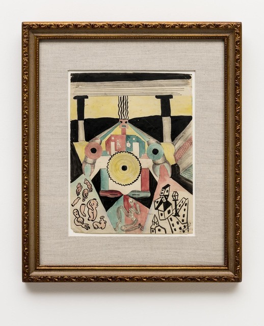 Cícero Dias, ‘Untitled’, 1928, Drawing, Collage or other Work on Paper, China ink and gouache on cardboard, Bergamin & Gomide