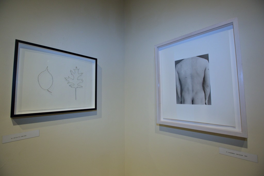 ERIC RHEIN- Installation view, including "Jeff & Tim" a wire drawing from 2015, and "Constellation Self portrait", from 1993 ERIC RHEIN- Installation view, including "Jeff & Tim" a wire drawing from 2015, and "Constellation Self portrait", from 1993