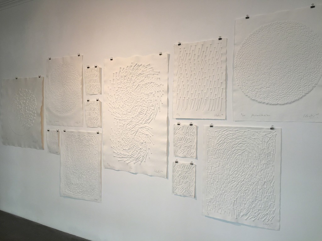 Installation view, Simulacra - Editions by Günther Uecker, Engelage & Lieder, 2017 Installation view, Simulacra - Editions by Günther Uecker, Engelage & Lieder, 2017