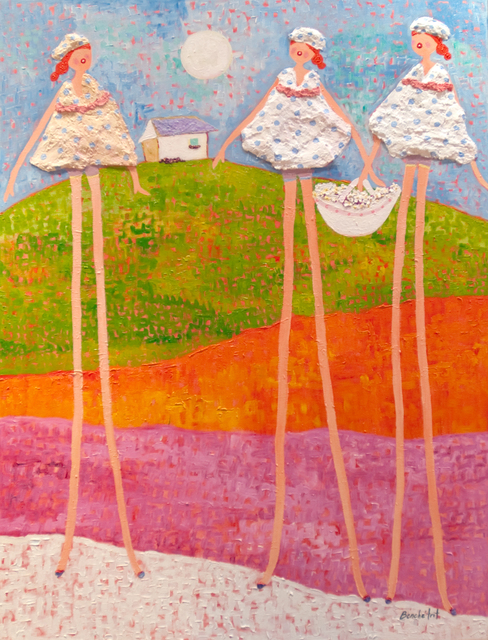 Caroline Benchetrit, ‘Trois’, Painting, Acrylic Paint, Wax (Encaustic) on Canvas, Zenith Gallery