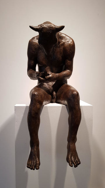 Beth Carter, ‘Reading Minotaur III’, Sculpture, Resin ( bronze resin), Hugo Galerie