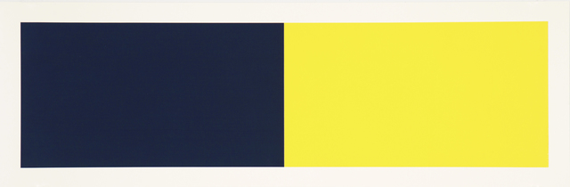 Rupert Deese, ‘Rivers & Mountains/2, Blue-Green/Yellow’, 2018, Drawing, Collage or other Work on Paper, Painted paper multiple, Manneken Press