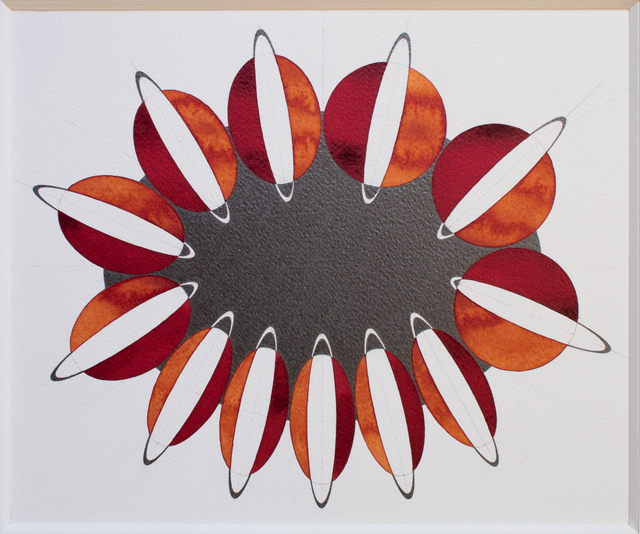 Jane Harris, ‘'Etude pour le drapeau Trois FRACs - Nouvelle Aquitaine 14' ’, 2016, Drawing, Collage or other Work on Paper, Watercolor and graphite on paper, Galerie Bessières