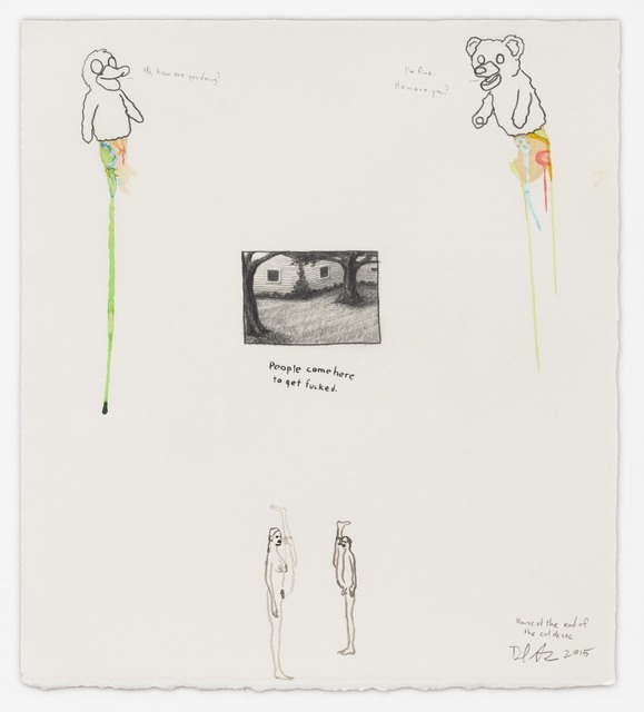 Dan Attoe, ‘House at the End of the Cul de Sac’, 2015, Drawing, Collage or other Work on Paper, Graphite and India ink on Arches paper, Western Exhibitions