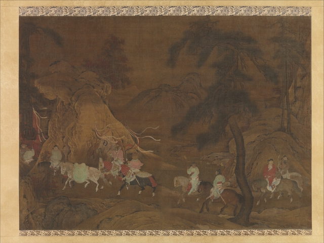 Unknown Chinese, ‘Emperor Xuanzong's Flight to Shu (南宋 佚名 明皇幸蜀圖 軸)’, mid-12th century, The Metropolitan Museum of Art