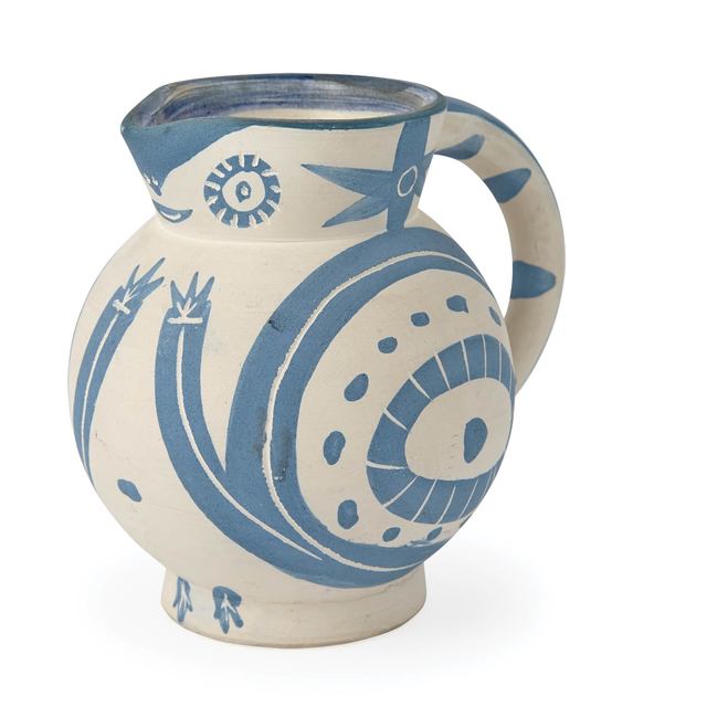 Pablo Picasso, ‘Petit Chouette (Not In Alain Ramié)’, circa 1949, Design/Decorative Art, Painted and partially glazed (interior only) white ceramic pitcher, Doyle