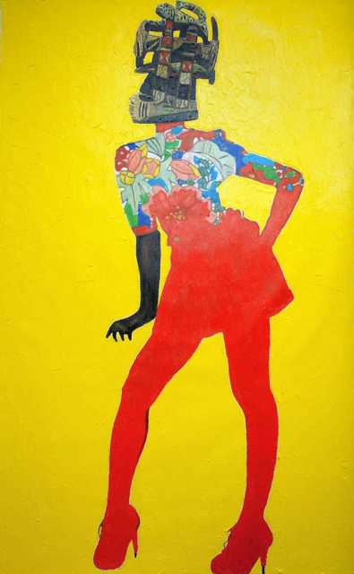 Wole Lagunju, ‘La Parisienne II’, 2017, Painting, Oil on canvas, Ed Cross Fine Art