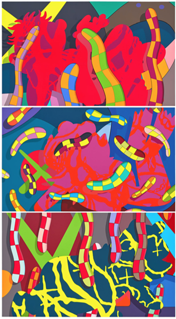 KAWS, ‘Lost Time, Alone Again, & Far Far Down’, 2018, Emily Friedman Fine Art