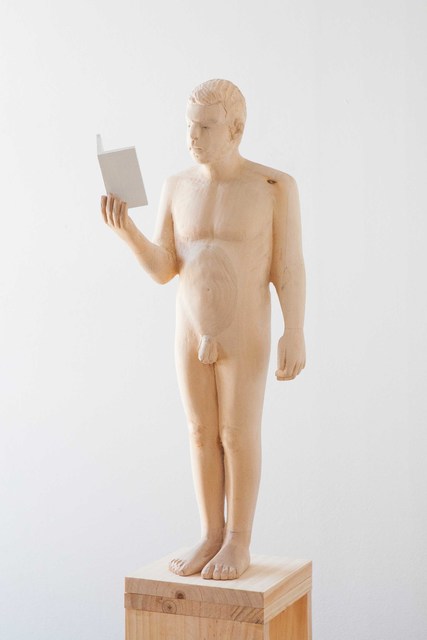 Antonio Samo, ‘Boy with book’, 2019, Sculpture, Linden and pine wood, SET ESPAI D'ART