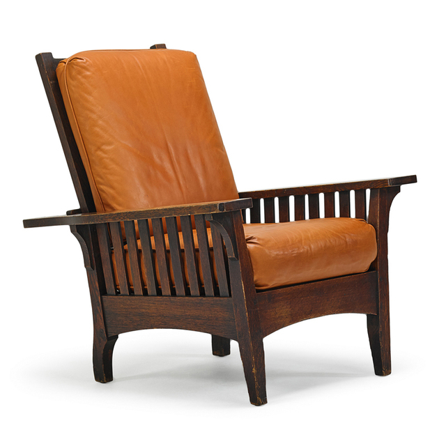 L. & J.G. Stickley, ‘Onondaga Shops, Morris Chair, Fayetteville, NY’, ca. 1902, Rago/Wright