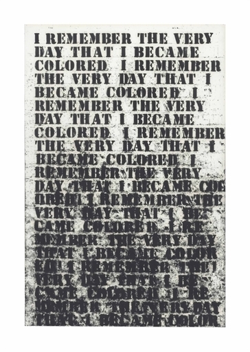 Glenn Ligon, ‘Untitled (I remember the very day...)’, Christie's