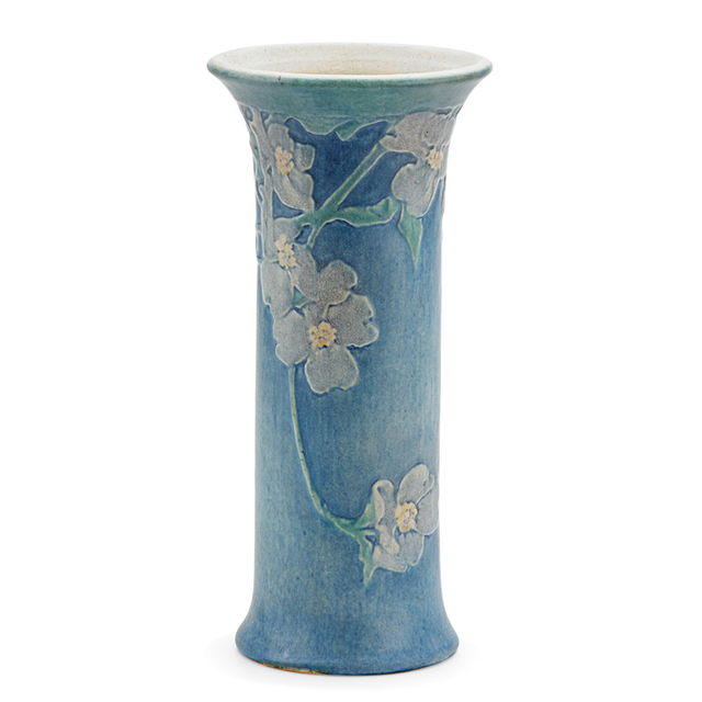 Sadie Irvine, ‘Newcomb College, Tall Flaring Vase With Dogwood Blossoms, New Orleans, LA’, 1920, Rago/Wright
