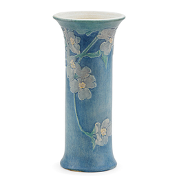 Newcomb College, Tall Flaring Vase With Dogwood Blossoms, New Orleans, LA