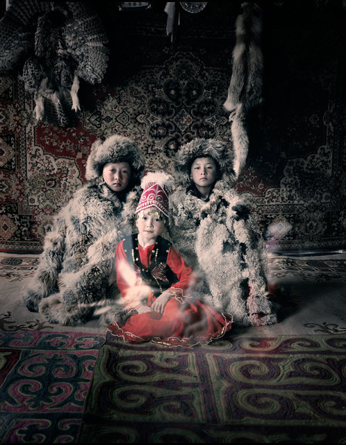 Jimmy Nelson, ‘VI 27 Bakbergen, Samil & Kamilla Altantsogts, Bayan Olgii, Mongolia’, 2011, Bryce Wolkowitz Gallery