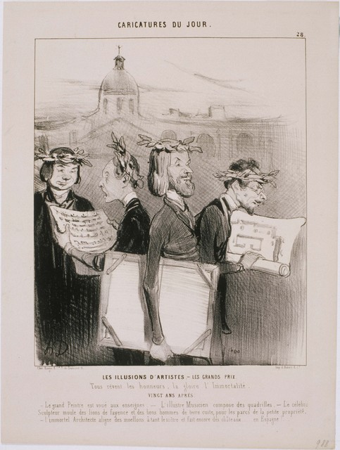 Honoré Daumier, ‘Caricatures du Jour: Les Illusions D'Artistes’, 1842, Phillips Collection
