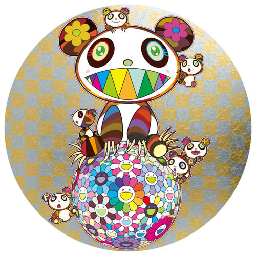 Takashi Murakami, ‘PANDA AND PANDA CUBS AND FLOWER BALL’, 2019, Print, 4c offset + cold stamp, Dope! Gallery