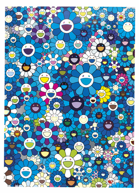 Takashi Murakami, ‘An Homage To Yves Klein Multicolor D, 1957’, 2012, Print, Offset print with cold stamp, Lougher Contemporary