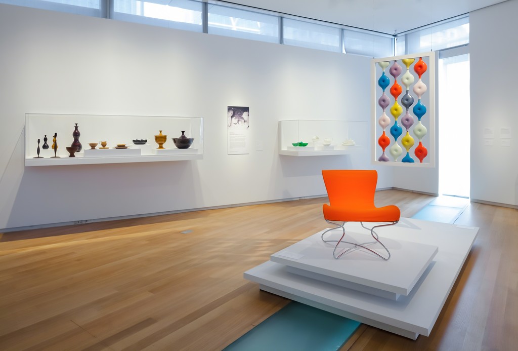 Installation view of 'Pathmakers: Women in Art, Craft and Design, Midcentury and Today,' 2015. Photo by Butcher Walsh. Courtesy of the Museum of Arts and Design. Installation view of 'Pathmakers: Women in Art, Craft and Design, Midcentury and Today,' 2015. Photo by Butcher Walsh. Courtesy of the Museum of Arts and Design.