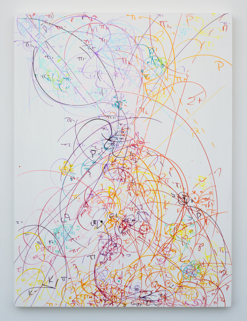 Kysa Johnson, ‘blow up 342 - the long goodbye - subatomic decay patterns and SL106 IRS14’, 2018, Painting, Ink on semi-gloss on panel, Morgan Lehman Gallery