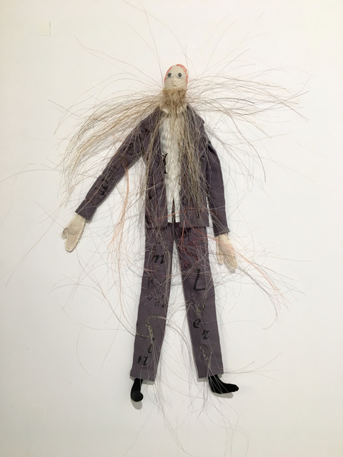 Lesley Dill, ‘I, John Brown’, 2018, Sculpture, Thread, ink, and horsehari on fabric, Nohra Haime Gallery