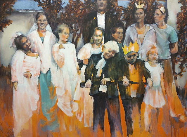Oda Tungodden, ‘The Bridal Procession ’, 2019, Painting, Oil and acrylic on canvas, 99 Loop Gallery