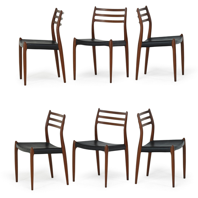 Niels Otto Møller, ‘Falster Dining Table And Set Of Six Moller Side Chairs, Denmark’, 1970s, Rago/Wright