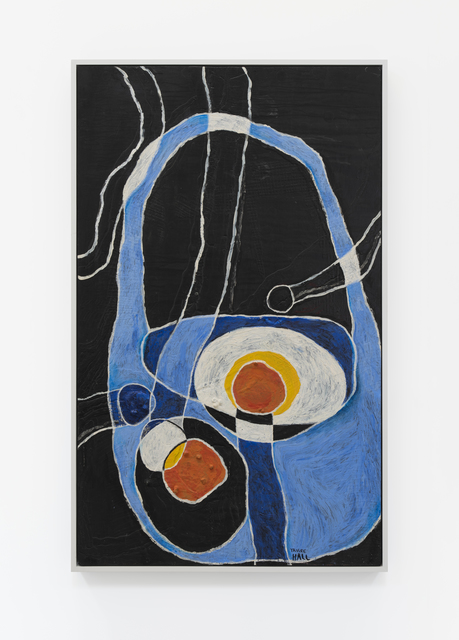 Trulee Hall, ‘Yolks and Pokes (Fertile Basket)’, 2018, Painting, Acrylic, oil, collage, and resin on board, MCA Chicago Benefit Auction