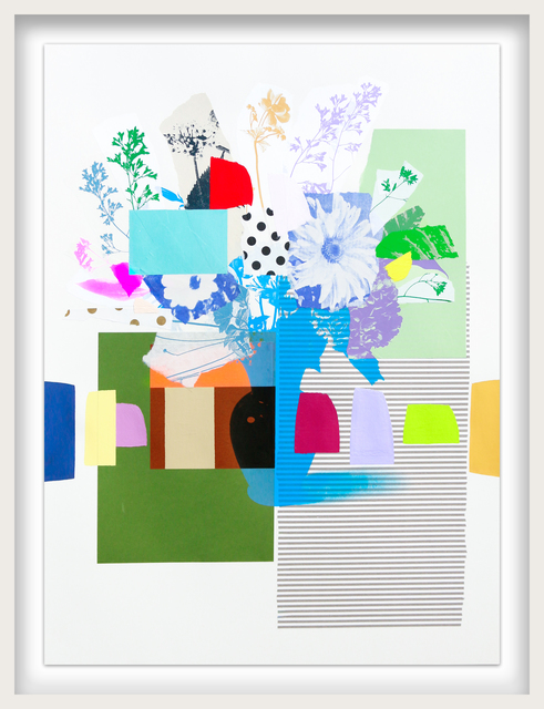 Emily Filler, ‘Paper Bouquet (blue + brown + black vase)’, 2021, Drawing, Collage or other Work on Paper, Mixed Media on Paper, Newzones