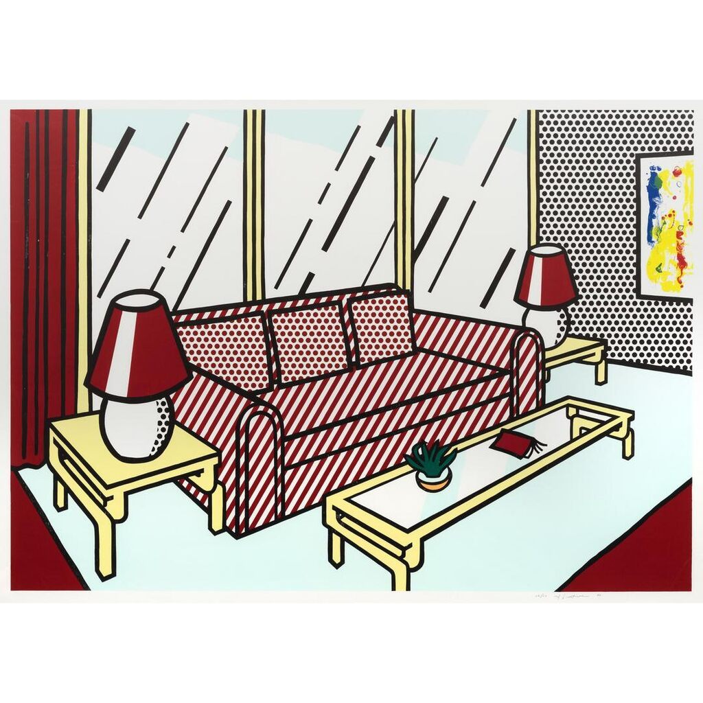 Roy Lichtenstein - Red Lamps, from Interior Series (Corlett 251; Gemini 1503)