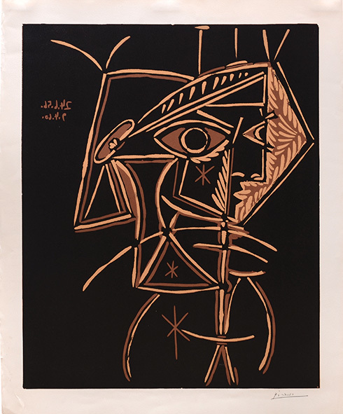 Pablo Picasso, ‘Tete de Femme’, 1959-1960, Print, Linocut, Tanya Baxter Contemporary