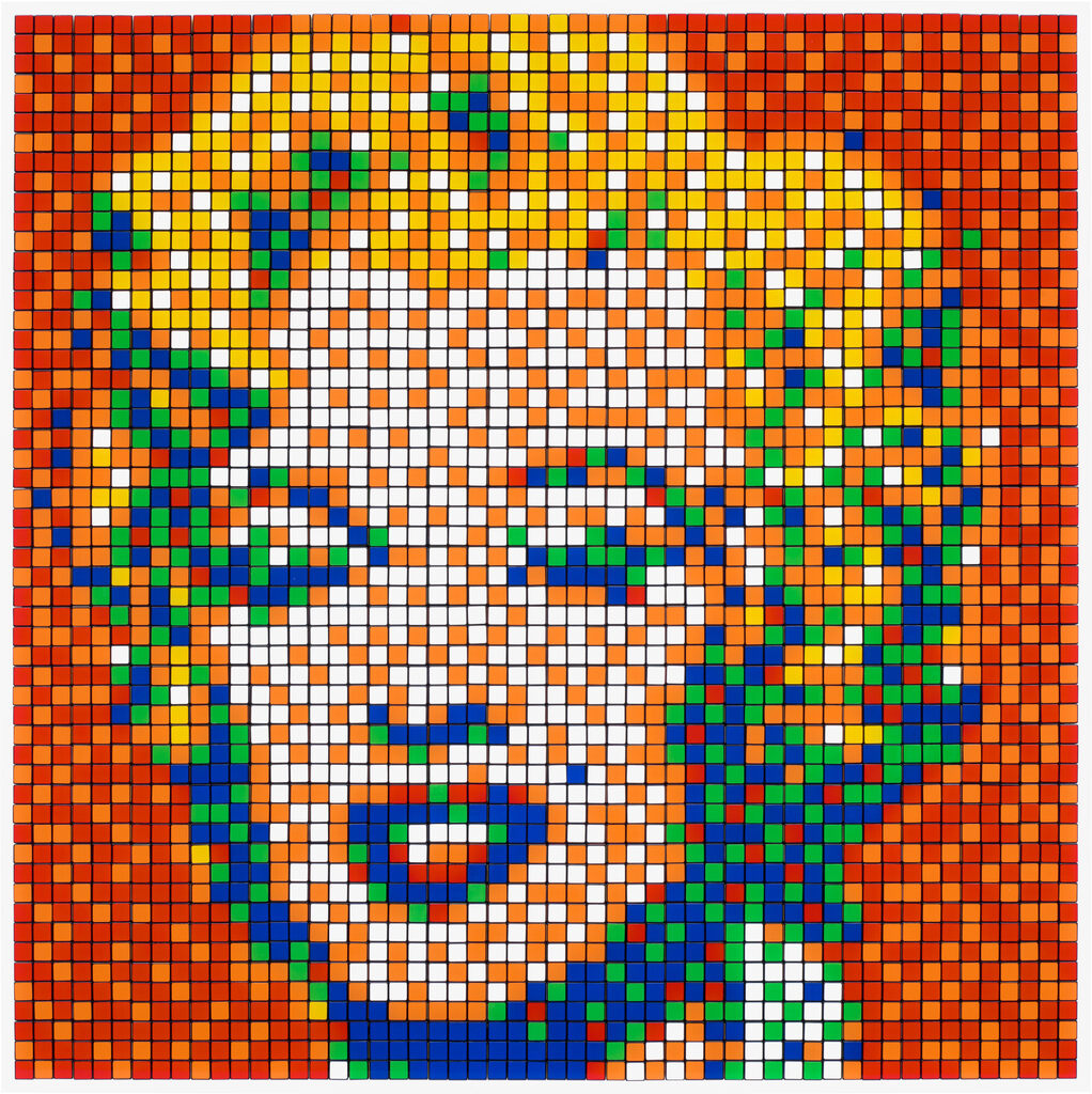 Invader - Rubik Shot Red Marilyn, from Rubikcubism (NVDR1-4)