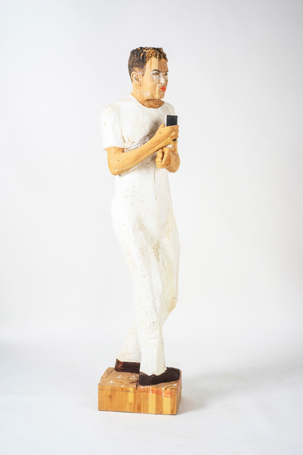 Matthew Rosenquist, ‘Barney’, 2017, Sculpture, Hand carved reclaimed wood, acrylic paint, The LODGE