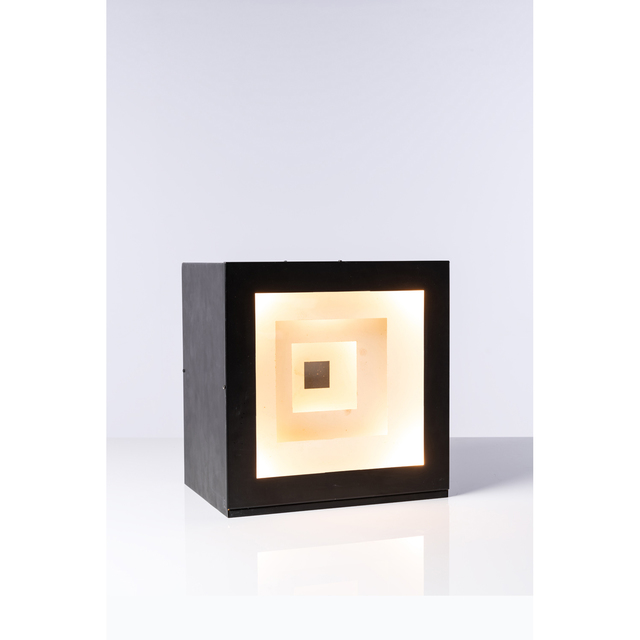 Gregorio Vardánega, ‘Carrés lumineux’, 1969, Mixed Media, Metal box painted in black, unveiling 4 panels painted in white with lights, PIASA