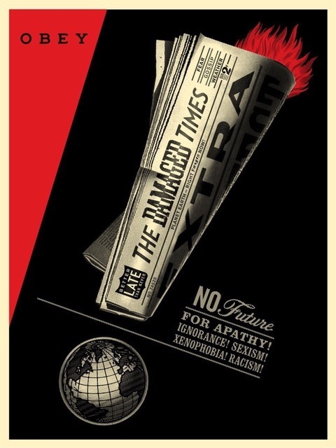 Shepard Fairey, ‘Damaged Times’, 2017, Rudolf Budja Gallery