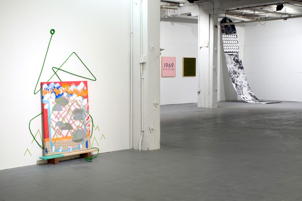 Work by Joe Kupillas, Mike Low, and Liz Atz installed in a 6000 sq. ft. space in the R. Neumann and Co. leather factory for the MEGALODON group exhibition Work by Joe Kupillas, Mike Low, and Liz Atz installed in a 6000 sq. ft. space in the R. Neumann and Co. leather factory for the MEGALODON group exhibition