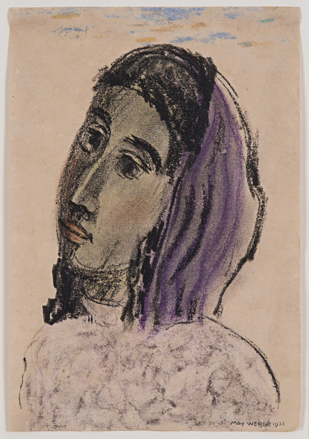 Max Weber, ‘Woman with a Purple Scarf’, 1921, Rosenberg & Co.
