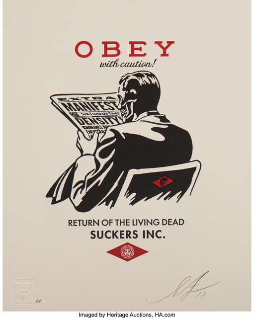 Shepard Fairey (OBEY), ‘Obey with Caution’, 2017, Heritage Auctions