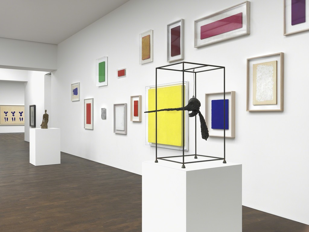 Photo: Mike Bruce/Courtesy Gagosian Gallery. Giacometti artworks © Alberto Giacometti Estate/Licensed in the UK by ACS and DACS, 2016. Yves Klein artworks © Yves Klein, ADAGP, Paris/DACS, London. Photo: Mike Bruce/Courtesy Gagosian Gallery. Giacometti artworks © Alberto Giacometti Estate/Licensed in the UK by ACS and DACS, 2016. Yves Klein artworks © Yves Klein, ADAGP, Paris/DACS, London.