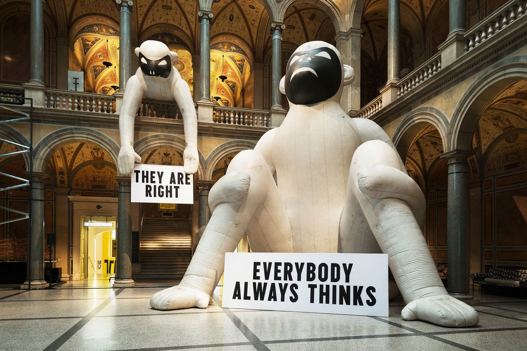 MAK Exhibition View, 2015
STEFAN SAGMEISTER: The Happy Show, Everybody Always Thinks They Are Right, 2007. In collaboration with Monika Aichele, Matthias Ernstberger, and Sportogo. MAK Columned Main Hall
© MAK/Aslan Kudrnofsky MAK Exhibition View, 2015
STEFAN SAGMEISTER: The Happy Show, Everybody Always Thinks They Are Right, 2007. In collaboration with Monika Aichele, Matthias Ernstberger, and Sportogo. MAK Columned Main Hall
© MAK/Aslan Kudrnofsky