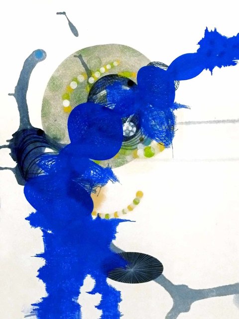 Yvonne Estrada, ‘#406-12 Blue’, 2012, Drawing, Collage or other Work on Paper, Gouache and watercolor on paper, Jason McCoy Gallery
