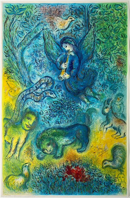 Marc Chagall, ‘La flûte enchantée (The Magic Flute)’, 1967, Print, Color Lithograph on Arches Paper, Masterworks Fine Art
