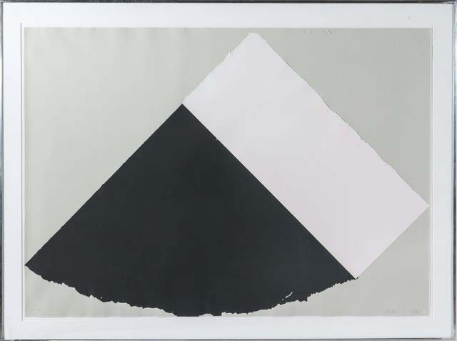 Ellsworth Kelly, ‘Dark Gray and White’, 1977-79, Print, Screenprint and collage on handmade paper, Gregg Shienbaum Fine Art