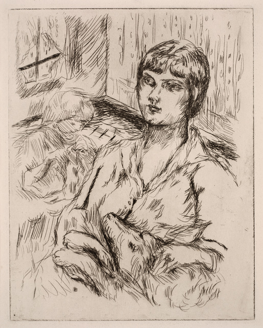 Pierre Bonnard, ‘Woman with Dog (La Femme au Chien) (illustration from "Dingo" by Octave Mirbeau)’, 1924, Dallas Museum of Art