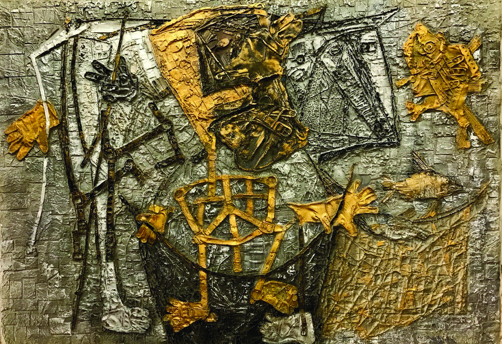 Armor of precious metal
54 x 72 inch. Armor of precious metal
54 x 72 inch.