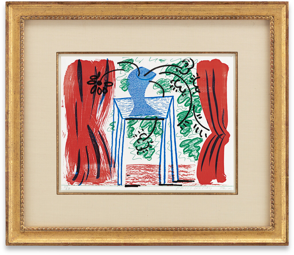 David Hockney - Still Life with Curtains, March 1986 (M.C.A.T. 289)