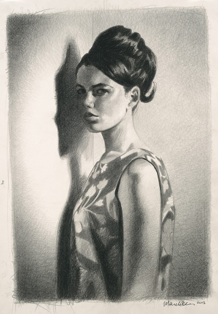 Mercedes Helnwein, ‘The Preacher's Friend’, 2013, Drawing, Collage or other Work on Paper, Black pencil on paper, KP Projects