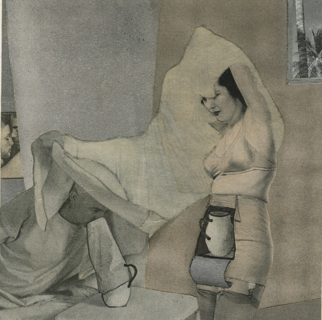 Ken Graves, ‘Pitchers’, 2000, Drawing, Collage or other Work on Paper, Unique mixed media collage, ROSEGALLERY